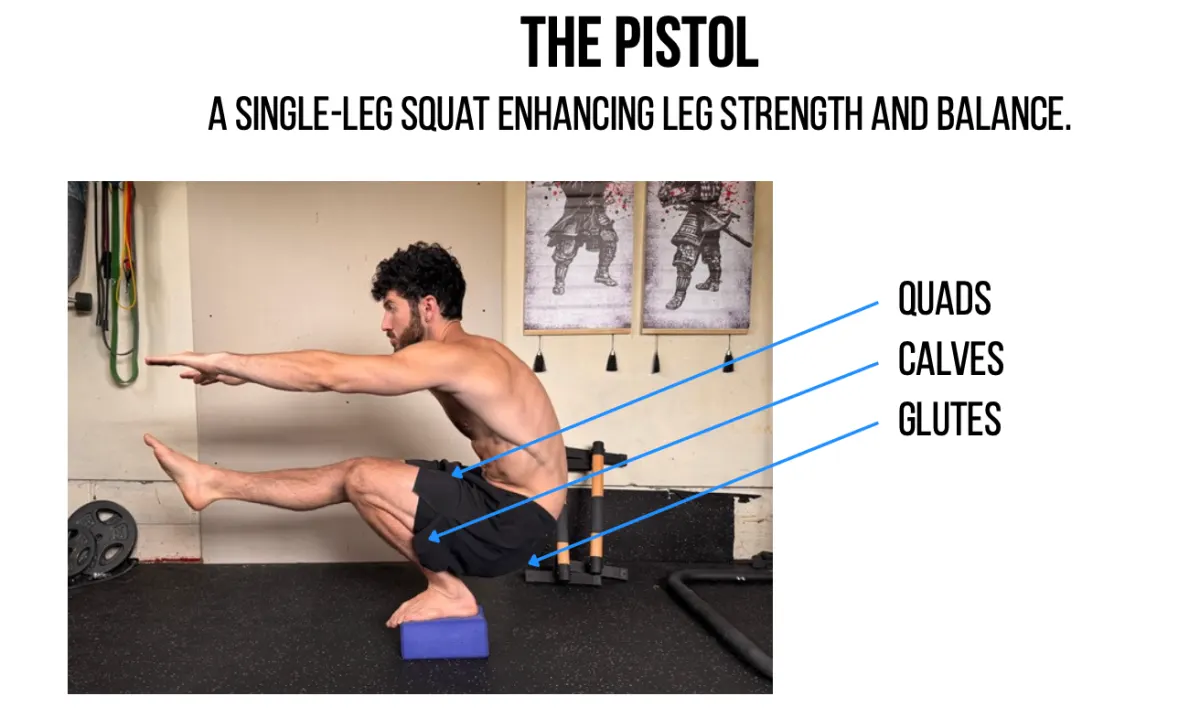 The pistol: a single-leg squat enhancing leg strength and balance